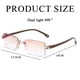 thumbnail image 3 of Gafas de presbicia con zoom inteligente y antiluz azul, sin marco y con doble luz para calle, 3 of 5