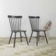 thumbnail image 1 of Pack 2 Sillas De Comedor Windsor Madera Negras Venhoouse, 1 of 9