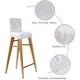 thumbnail image 4 of Fundas de terciopelo para silla de bar, lavables, elásticas y extraíbles, para sillas de comedor con respaldo giratorio corto y taburete de bar (blanco, 6 unidades) | JUNJUN, 4 of 5