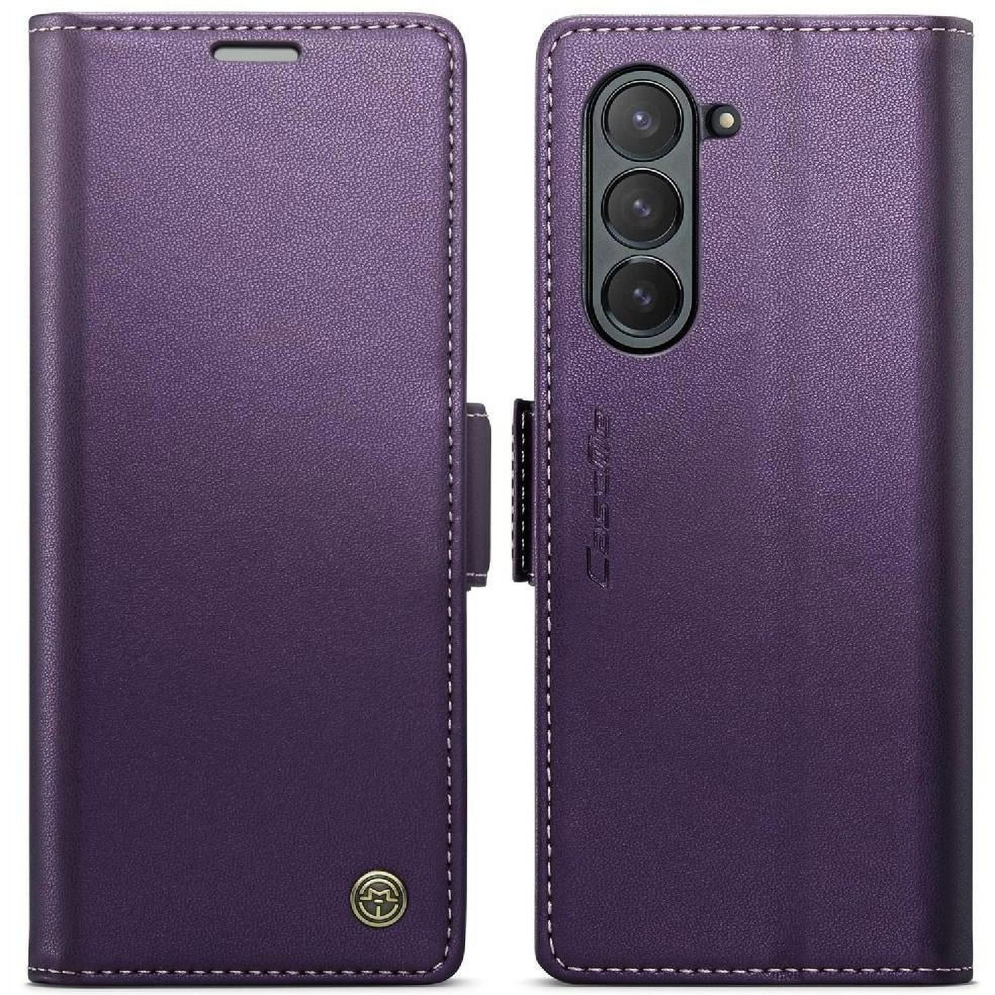 Caseme Tipo Cartera Samsung Galaxy Z Fold 5 5g Con Cierre Magnético, Rfid, Tarjetero, Soporte, Carga Inalámbrica