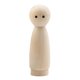 thumbnail image 2 of Figuras De Madera Superficie Lisa Mu?eco De Clavija De Madera En Blanco Para Decoración Escritorio Vacaciones 7cmx1.8cm Chica Redonda Labios Rojos, 2 of 5