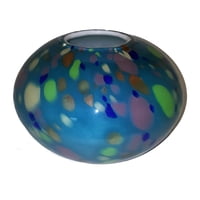 Jarrón Manhattan Chic Artisan De Cristal Redondo Multicolor