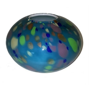 Jarrón Manhattan Chic Artisan De Cristal Redondo Multicolor