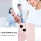 thumbnail image 2 of Compatible con iPhone 13 Funda transparente con purpurina brillante, brillante, a prueba de golpes, delgada, protectora, para mujeres y niñas de 6.1 pulgadas, 2 of 7