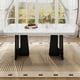 thumbnail image 1 of 63" Modern Faux Marble Dining Table - Black/White Marble Top with Sturdy Geometric Legs, Stylish Kitchen & Dining Room Table for Home, Apartment, Office, Easy to Assemble, White+Black, 1 of 3