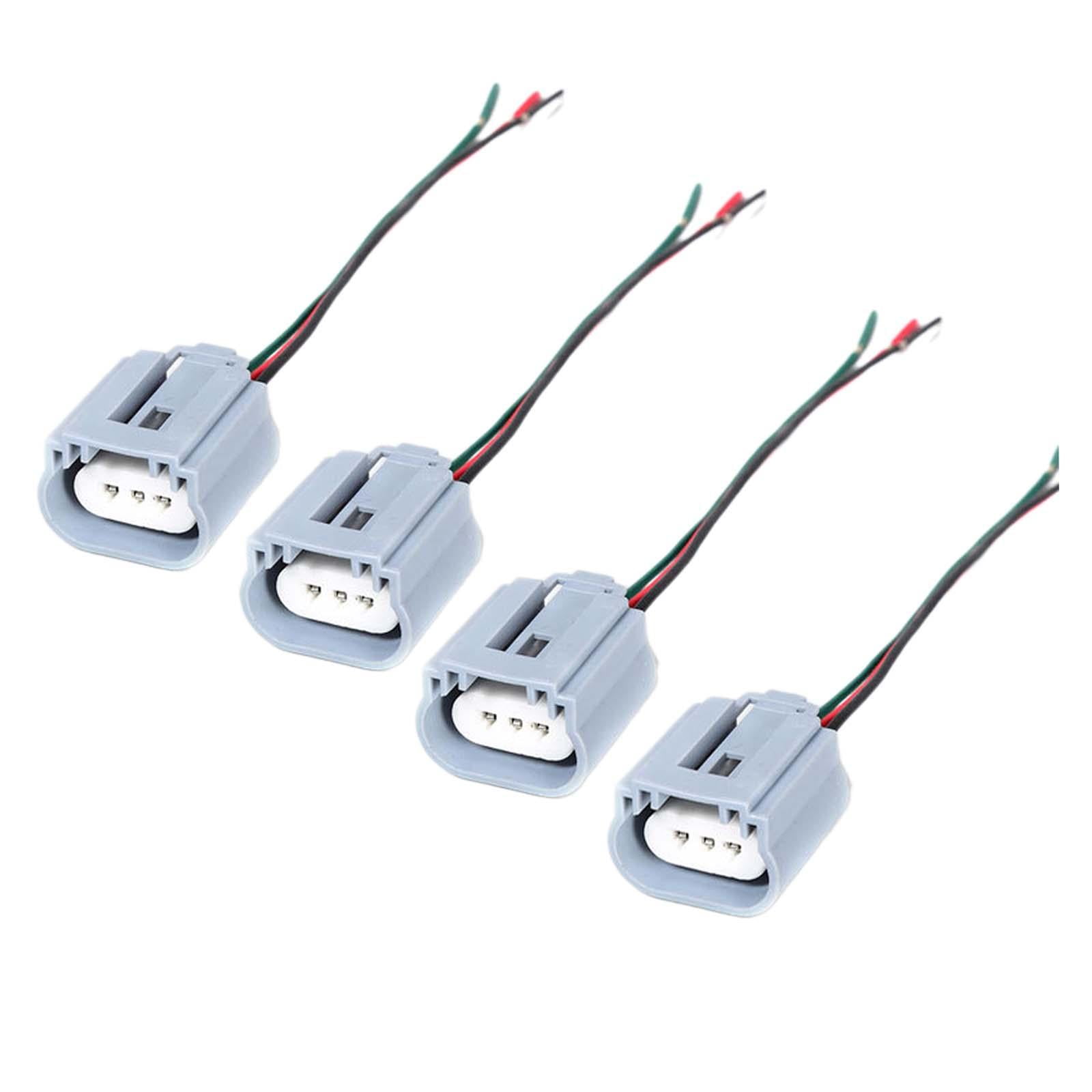 Magideal - Conector De Faro De Cerámica De 4 Uds., Enchufe Precableado Que Reemplaza El Adaptador De Enchufe Resistente Fácil De Instalar Para Enchufe Hembra H13