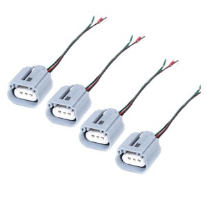 Magideal - Conector De Faro De Cerámica De 4 Uds., Enchufe Precableado Que Reemplaza El Adaptador De Enchufe Resistente Fácil De Instalar Para Enchufe Hembra H13