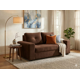 thumbnail image 1 of Sofa Praga 2 Cuerpos Felpa Chocolate, 1 of 3