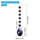 thumbnail image 2 of Uxcell Colgantes de Cristal en Forma de Gota de Lágrima para Candelabros, Paquete de 10, Longitud de 165mm, Prismas de Candelabro de 38mm, Violeta, 2 of 7