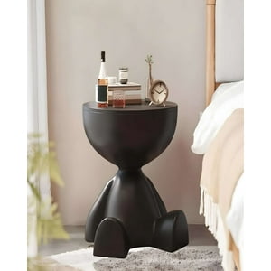 Genérico - El Guardián Sentado: Mesa De Arrimo Escultural Negro