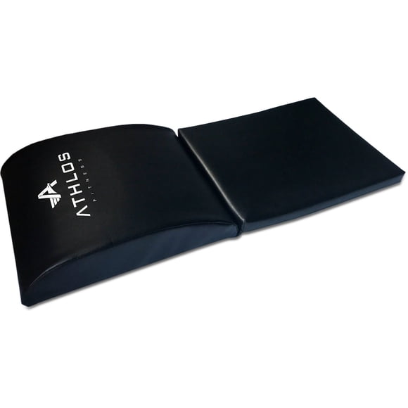 Almohadilla para abdominales Athlos Fitness con protector de coxis plegable