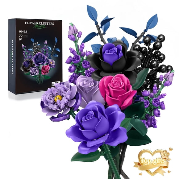 Set de construcción VINTOP Ramo de flores, kit DIY de 701 piezas