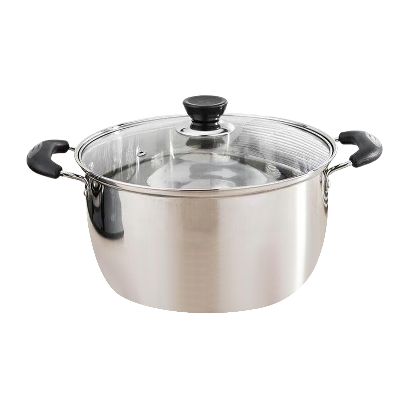 Bothyi - Olla De Acero Inoxidable Moderna Y Honda Para Sopa, Para Guisar Y Desayunar Con Verduras.
