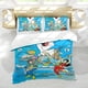 thumbnail image 5 of Mandíbula Conjunto de sábanas temático, trío de piezas, cómodo y amigable con la piel, diseño único, regalo de decoración para el hogar para familiares, amigos y fans, 90 cm * 190 cm, 5 of 6