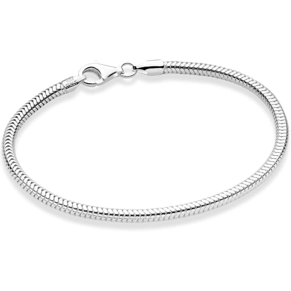 Pulsera Miabella Plata 925 Cadena Snake 3mm 18cm