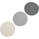 thumbnail image 3 of XmhyTop Juego de 3 Manteletes Redondos Anticalor de 7 Pulgadas, Hechos con Algodón 100% para Mesas de Comedor, Protección Termal para Platos Calientes, Estilo A,Gris, 3 of 5