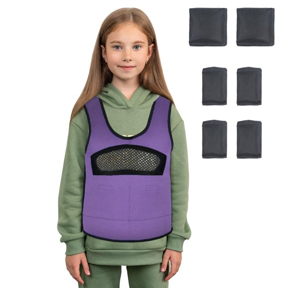 Chaleco de Compresión oboist para Niños (Mediano, Edades 5-9) Morado