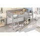 thumbnail image 3 of Twin Size Wood Low Loft Bed with Ladder, ladder can be placed on the left or right, Gray, 3 of 3