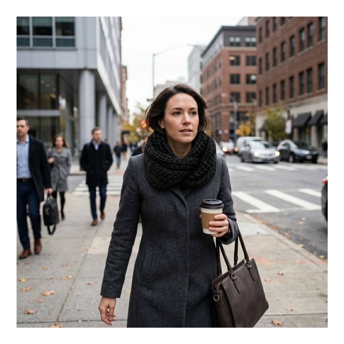 Genérico - Bufanda Cuello Estilo Punto Inglés Lana Invierno Abrigado