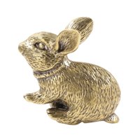 Magideal - Estatua De Conejo De Metal Escultura De Conejo Recuerdo Hogar Oficina Micro Paisaje Estilo Vintage Artículos De Arte Regalos Estatua De Conejo Pequeña