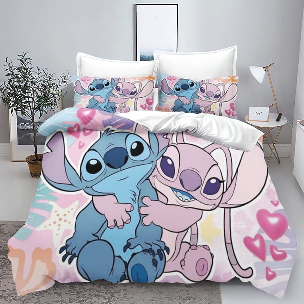 Stitch 3D Children's king size bedding duvet cover set Cute Printed Cartoon Quilt Cover home printed100%