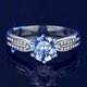 thumbnail image 3 of Anillos de Diamante Azul de 1-3 Quilates en Oro Blanco de 18K Moissanite Rings para Mujer Regalo Color D Claridad VVS1 Anillo de Plata Esterlina S925 Joyería Anillos de Boda de Moissanita con, 3 of 9