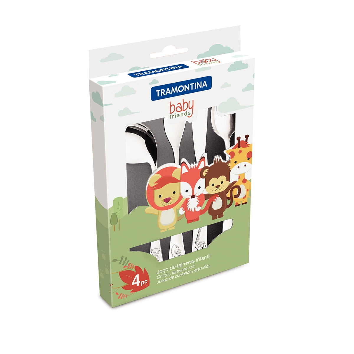 Tramontina - Juego De Cubiertos Para Niños 4 Piezas