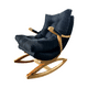 thumbnail image 2 of Silla Mecedora Coquette Con Apoya Brazo Negro Lino, 2 of 3
