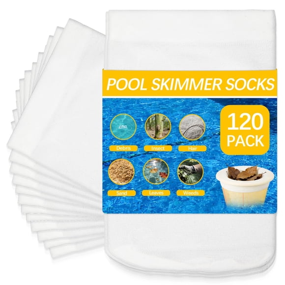 Calcetines filtrantes para piscina HeatPure, 120 unidades, reutilizables de nailon
