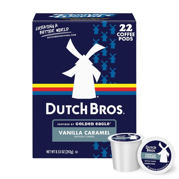 Cápsulas de café Dutch Bros Golden Eagle vainilla caramelo 22 piezas