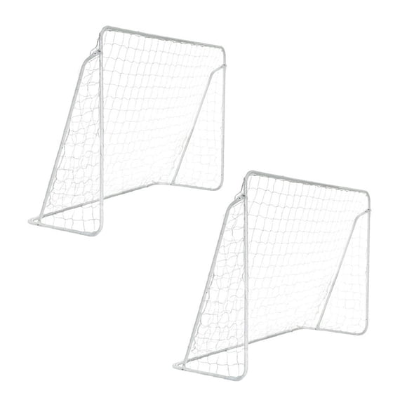 Set de 2 Arcos De Fútbol Grandes Metálico 302x207x120 Cm