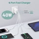 thumbnail image 3 of [Cargador] Cargador de pared USB C de 40 W y 4 puertos PD+QC para iPhone y Samsung, 3 of 7