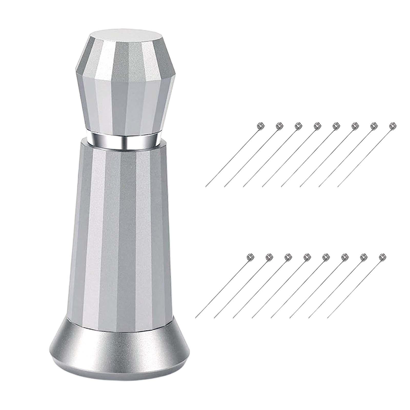 Bothyi - Agitador De Café Distribución Manual Herramienta Para Agitar Café Regalos De Cumpleaños Plata 2 Juegos De Agujas