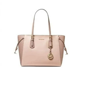 Cartera Michael Kors Bolso Tote Voyager De Mujer De Piel Granulada Rosa/Fawn