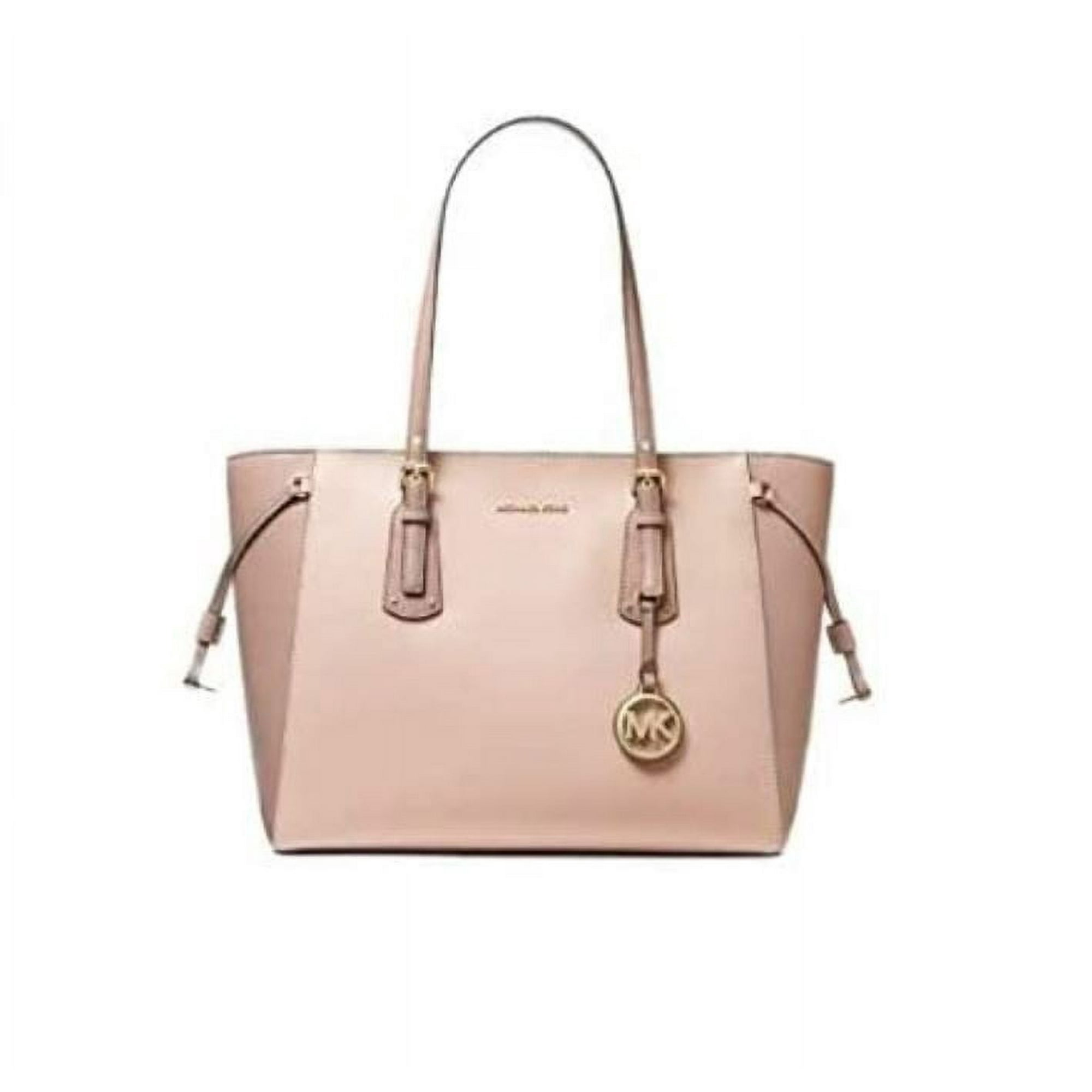 Cartera Michael Kors Bolso Tote Voyager De Mujer De Piel Granulada Rosa/fawn