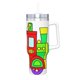 thumbnail image 2 of Las Aventuras de Spot Vaso aislado de acero inoxidable con asa, diseño temático, regalo para familia, amigos y fans; incluye pajita y encaja en el portavasos estándar, 40 oz, 2 of 6