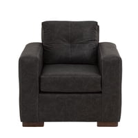 Muebles América - Sofá Franco 1 Cuerpo Cuero Auris Negro