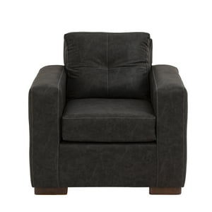 Muebles América - Sofá Franco 1 Cuerpo Cuero Auris Negro