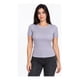 thumbnail image 1 of Polera Mujer Acanalada Manga Corta Cuello Redondo Gris, 1 of 8