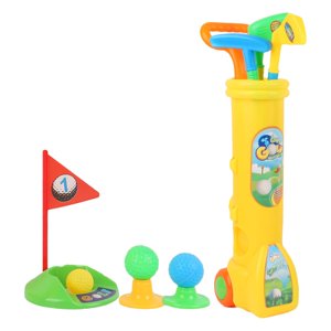 Magideal - Juego De Palos De Golf Para Niños, Juego De Golf Para Niños Pequeños, Juguete Educativo Interactivo Para Deportes Al Aire Libre Para Bebés, Recuerdos Amarillo
