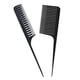 thumbnail image 4 of 2pcs Professional Resaltar Peine Peluquería Salón Dyeing Combs Herramientas Negro, 4 of 5