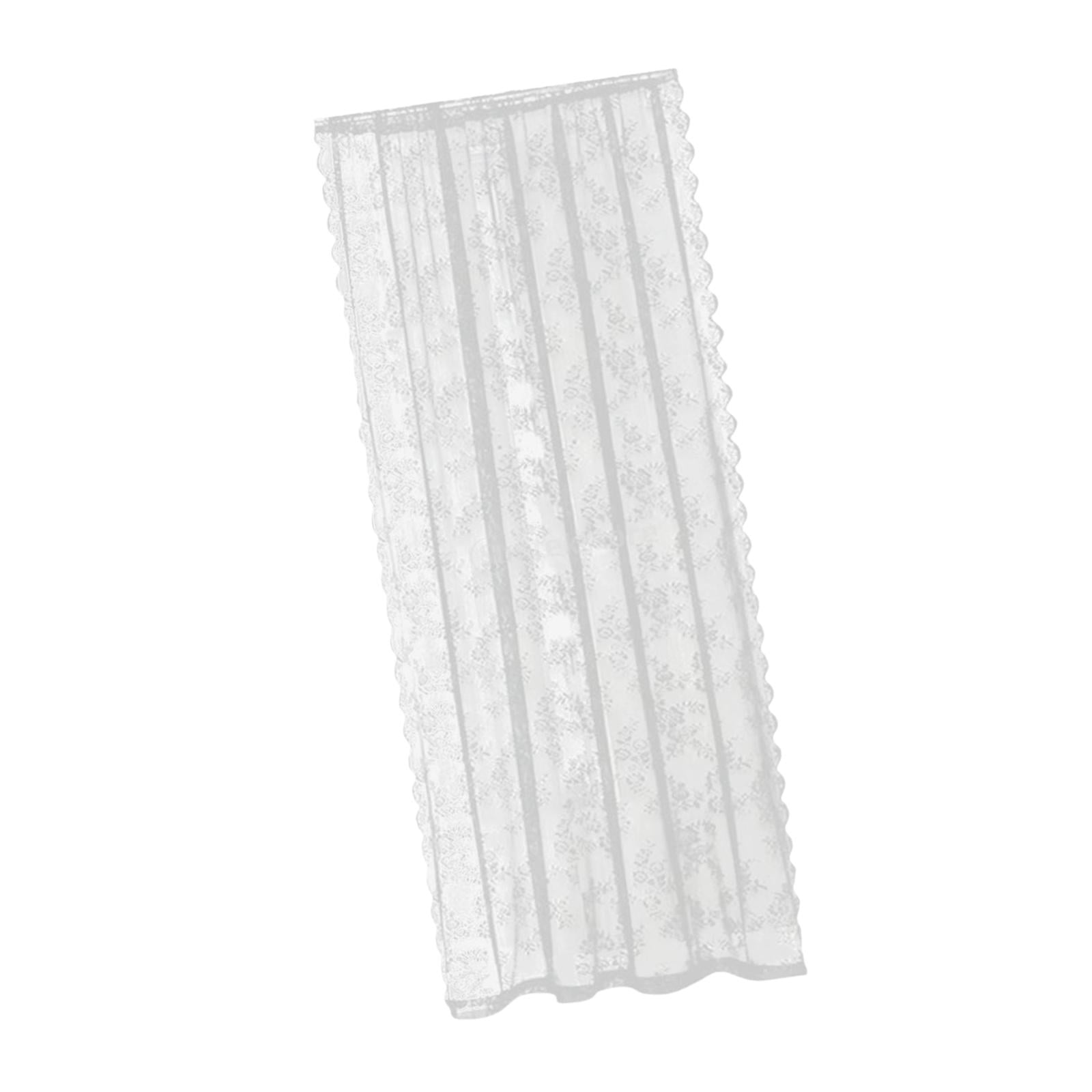 Magideal - Cortina De Encaje, Cortinas Para Ventanas, Decoración, Decoración Romántica Para Privacidad, Cortinas Para Dormitorio, Baño, Boda, Patio, Guardería. Blanco