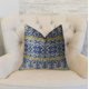 thumbnail image 2 of Cojín decorativo Plutus Brands Plutus Aztec City 100% algodón azul/blanco, 2 of 2