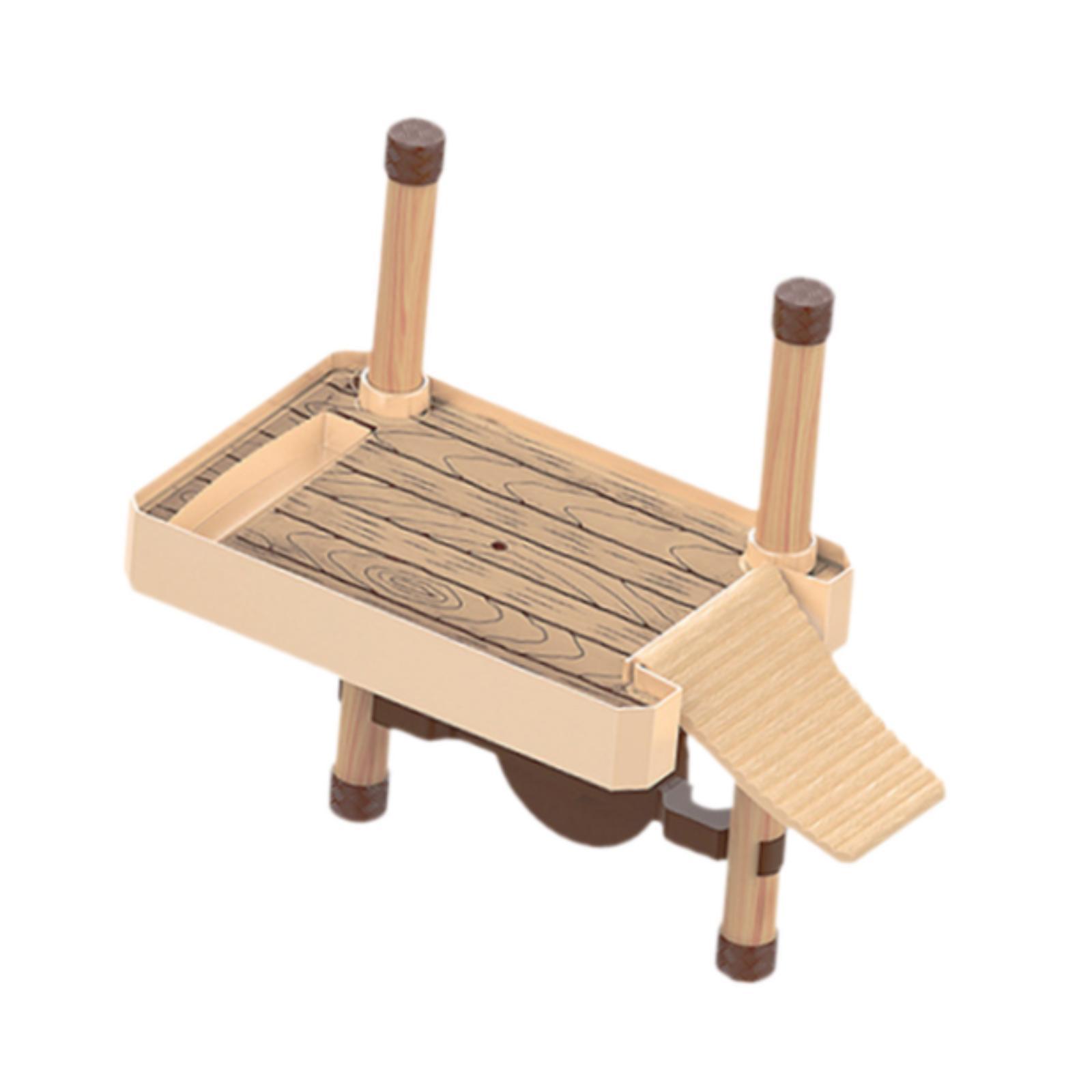 Magideal - Muelle Flotante Para Tortugas Para Escalar Con Escalera De Rampa, Muelle Funcional Para Tortugas De Acuario, Isla De Reptiles Para Descansar Y Jugar S