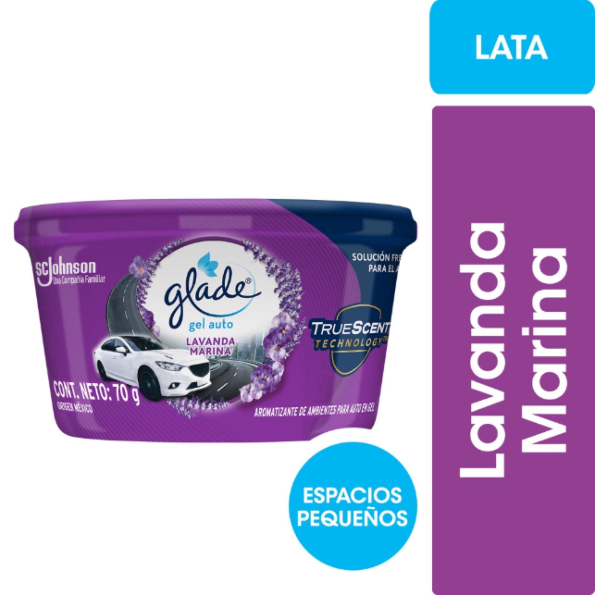 Aromatizante Para Auto Mini Gel Lavanda Marina. 70 g Glade