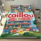 thumbnail image 1 of Caillou Conjunto de sábanas temático, trío de piezas, cómodo y amigable con la piel, diseño único, regalo de decoración para el hogar para familiares, amigos y fans, 90 cm * 190 cm, 1 of 6