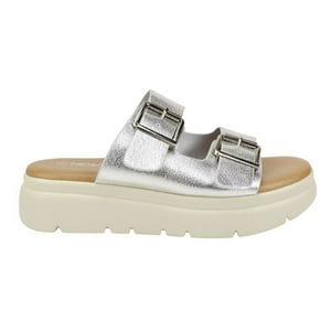 Sandalia New Walk Plataforma Plateada