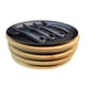 thumbnail image 3 of Juego de 4 sartenes de hierro fundido HAWOK para fajitas con manijas removibles, 3 of 9
