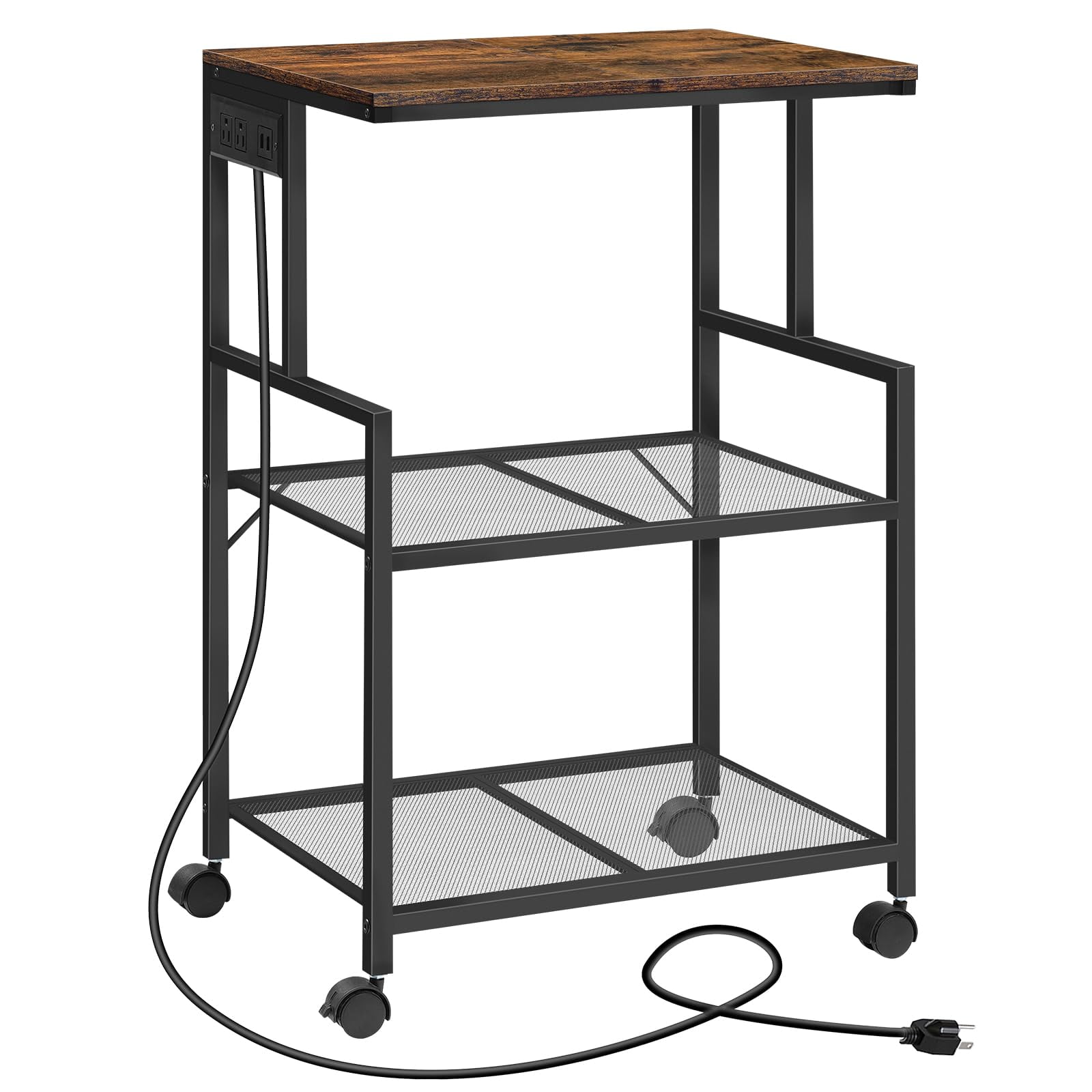 Soporte Para Impresora Mahancris Industrial De 3 Niveles Con Tomas De Corriente