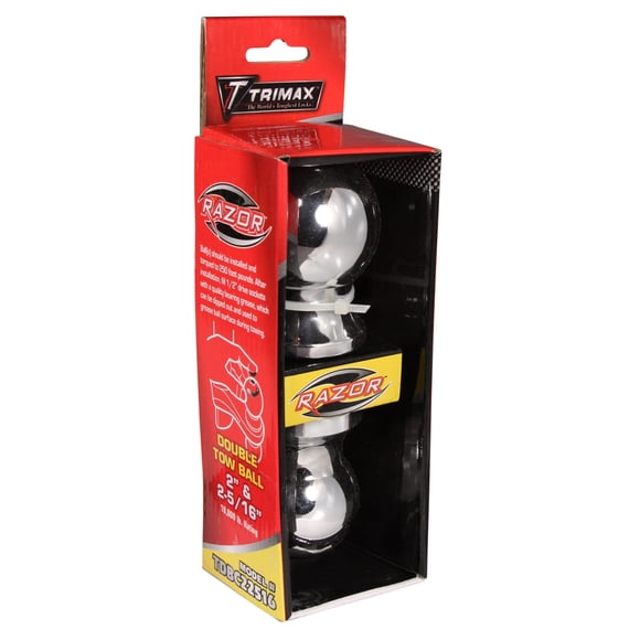Tow Ball Trimax TDBAL22516 Double 2» y 2-5/16» cromado